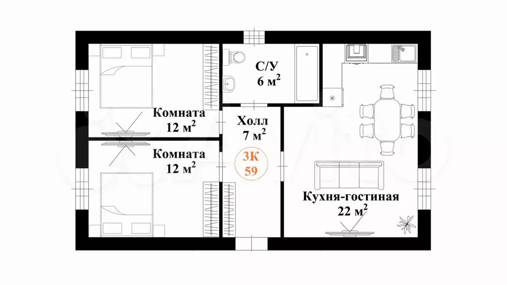 Дом 60 м на участке 6 сот. - Фото 0