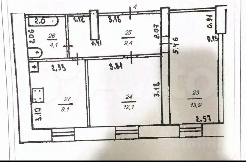 2-к кв. Башкортостан, Уфа Кольцевая ул., 96 (48.6 м) - Фото 1