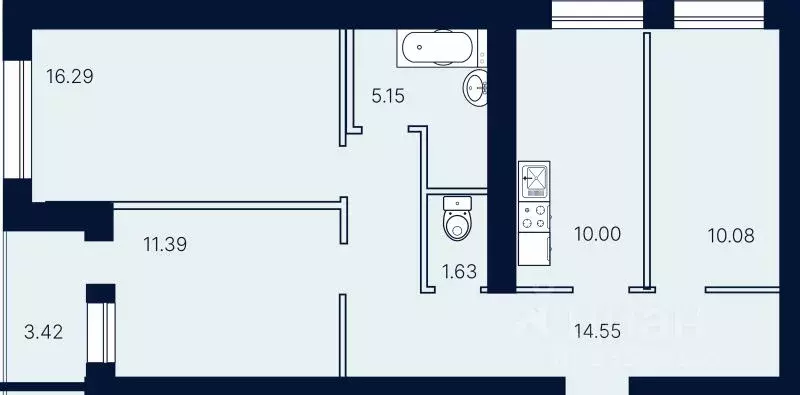 3-к кв. Саратовская область, Саратов ул. Имени Николая Егорова (72.51 ... - Фото 0