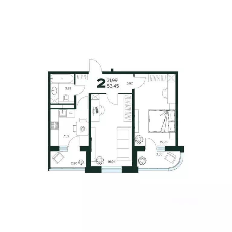 2-к кв. Московская область, Химки Сходня мкр, Первомайская ул., ... - Фото 1