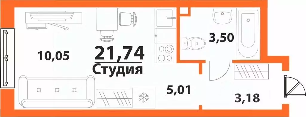 1-к кв. Ульяновская область, Ульяновск 19-й мкр, Аквамарин-2 жилой ... - Фото 0