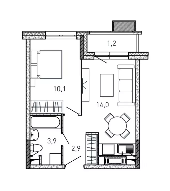 1-к кв. Московская область, Балашиха ул. Твардовского, 56 (32.1 м) - Фото 1