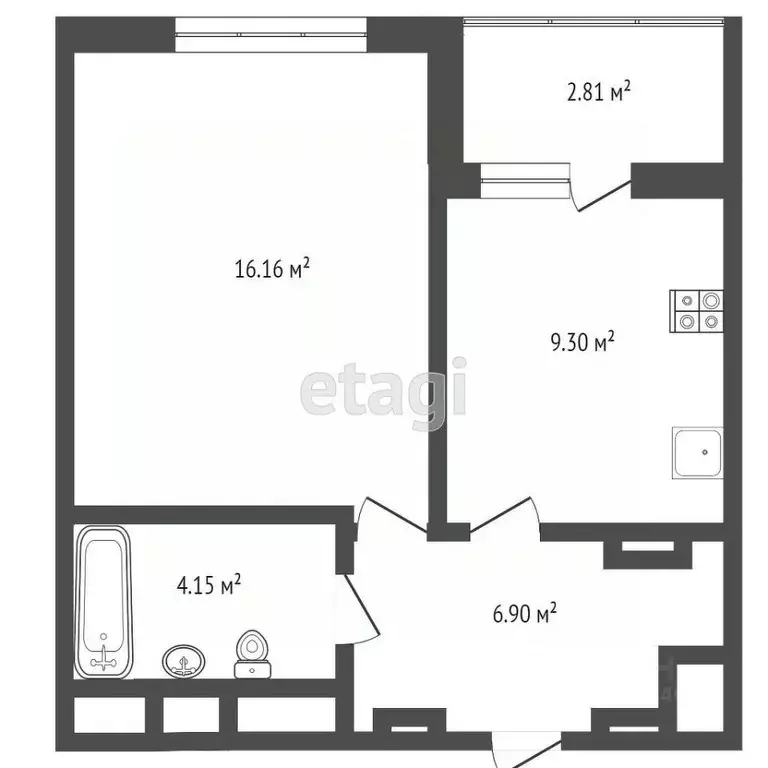 1-к кв. Тюменская область, Тюмень проезд Тихий, 2 (36.0 м) - Фото 0