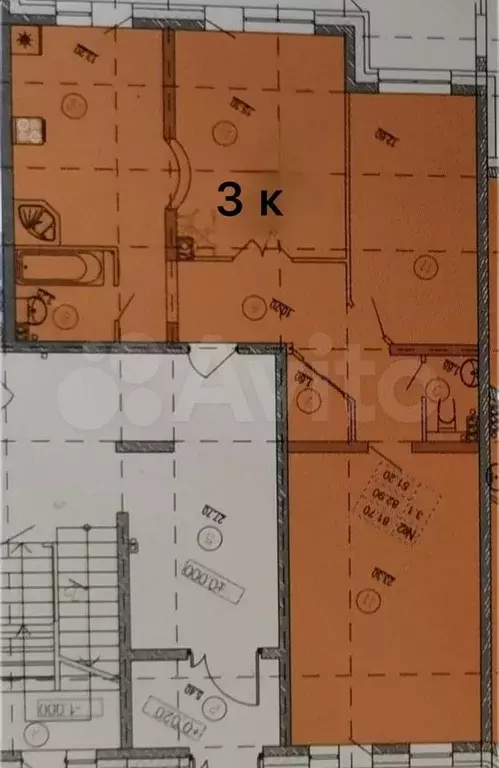 3-к. квартира, 85 м, 1/3 эт. - Фото 1
