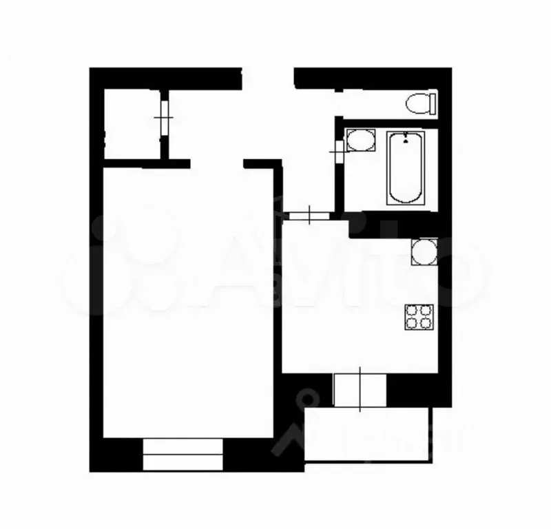 1-к. квартира, 38 м, 9/9 эт. - Фото 0