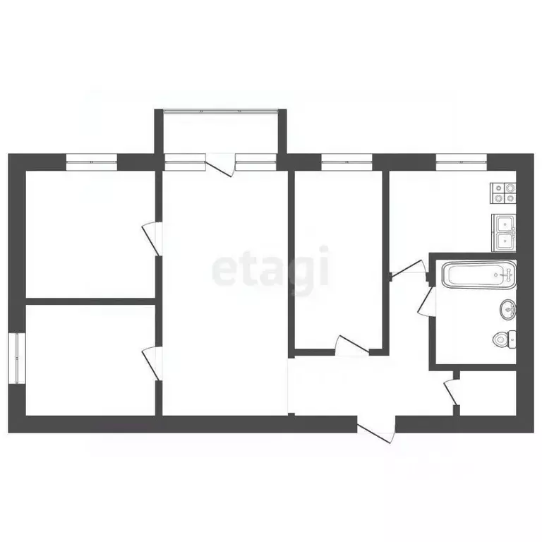 4-к кв. Тюменская область, Тюмень Таврическая ул., 10 (62.0 м) - Фото 2