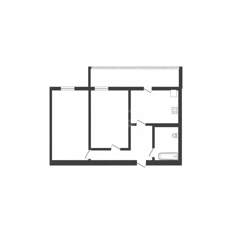 2-к кв. Белгородская область, Белгород Нагорная ул., 25 (41.1 м) - Фото 2