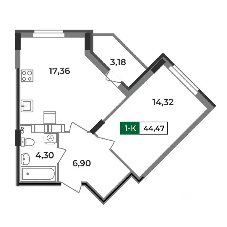 1-к кв. Владимирская область, Ковров Еловая ул., 11 (44.47 м) - Фото 0