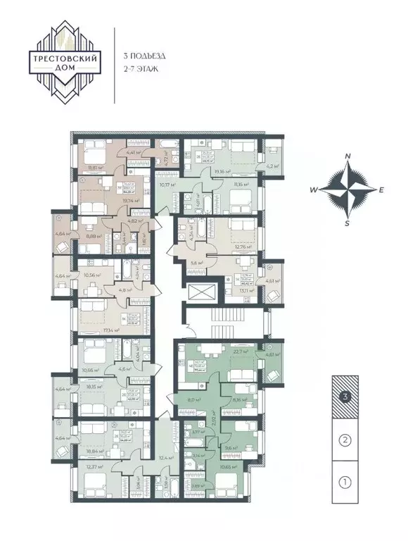 3-к кв. Тульская область, Узловая  (64.28 м) - Фото 2
