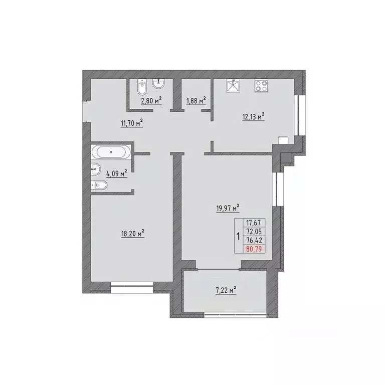 2-к кв. Ивановская область, Иваново Кооперативная ул., 3 (77.99 м) - Фото 0