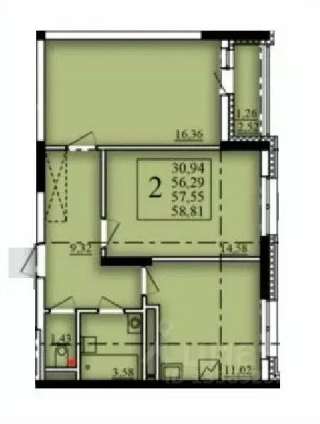 2-к кв. Башкортостан, Уфа Затон-Восточный жилрайон, Паруса жилой ... - Фото 0