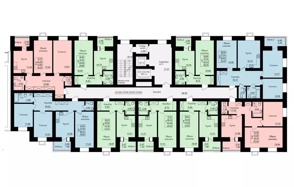 2-комнатная квартира: Уфа, улица Михаила Зайцева, 6 (66.5 м) - Фото 2