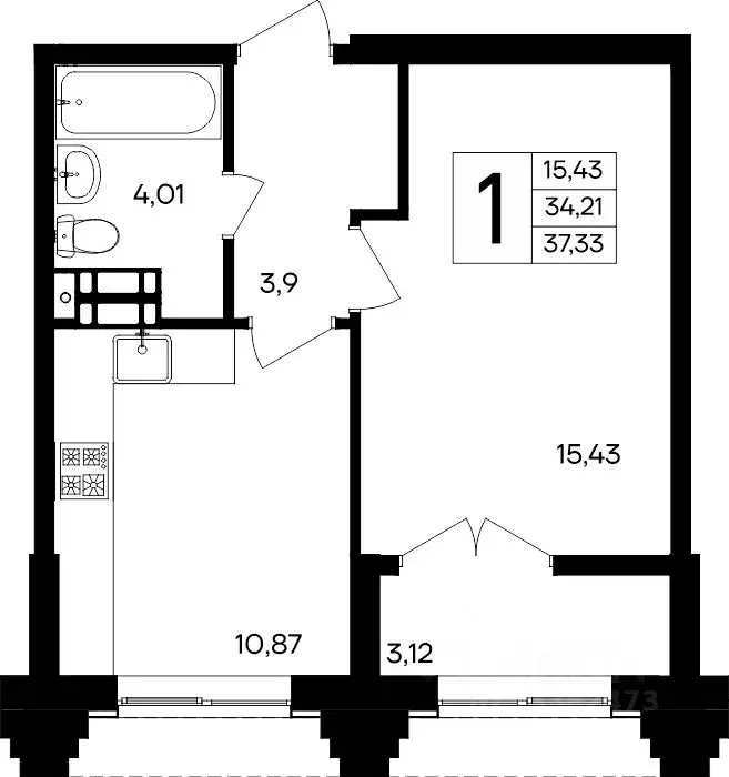 1-к кв. Севастополь Балаклавский муниципальный округ, Семисчастье ... - Фото 1