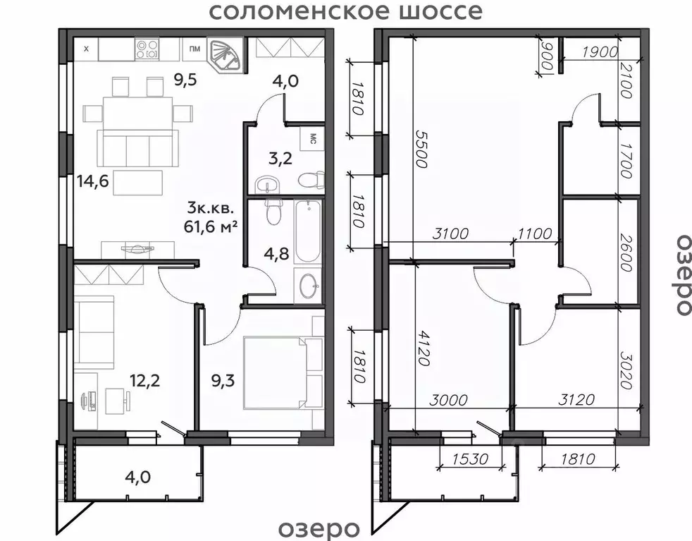 3-к кв. Карелия, Петрозаводск Район Северная промзона, Вороний Наволок ... - Фото 0