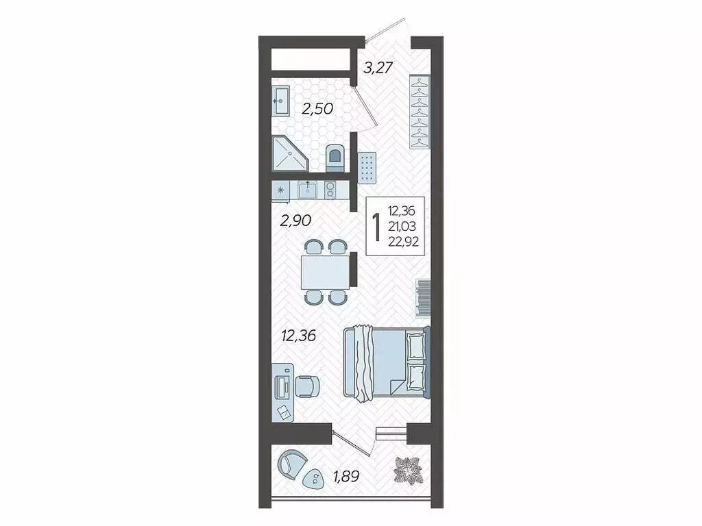 Квартира-студия: Сочи, микрорайон Бытха, Ясногорская улица, 16/2к8 ... - Фото 0