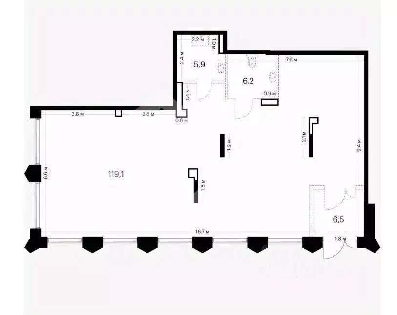 Помещение свободного назначения в Москва Матвеевский Парк жилой ... - Фото 2