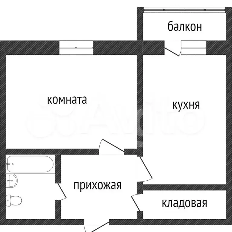 1-к. квартира, 27,7 м, 2/9 эт. - Фото 0