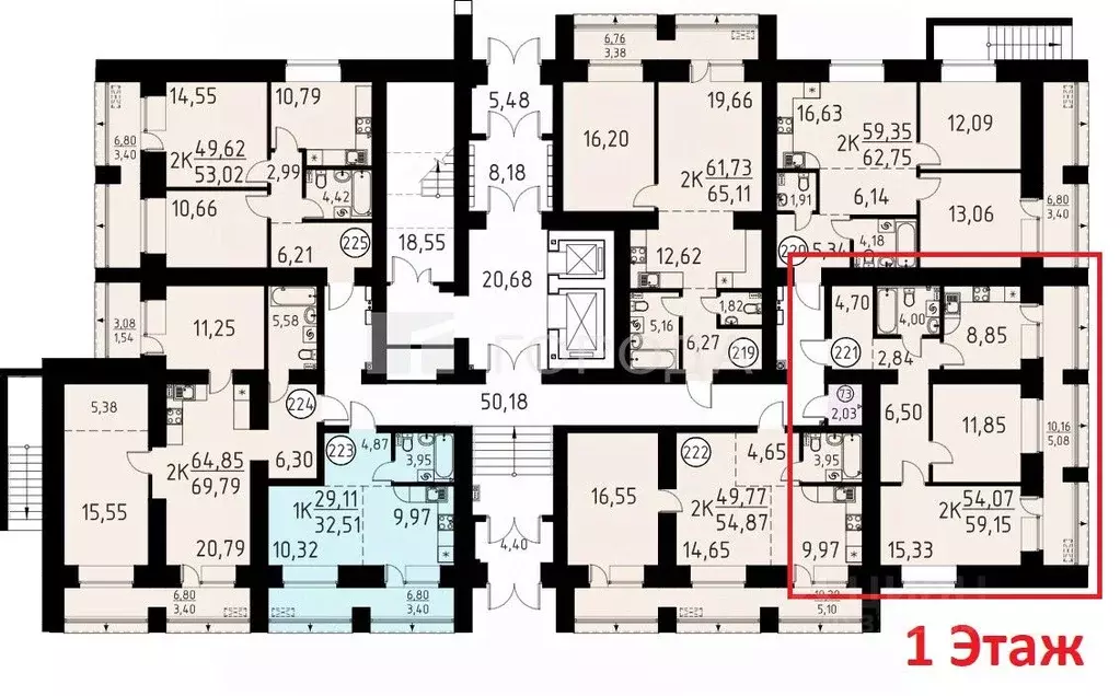 2-к кв. Томская область, Томский район, д. Кисловка, Левобережный мкр ... - Фото 1