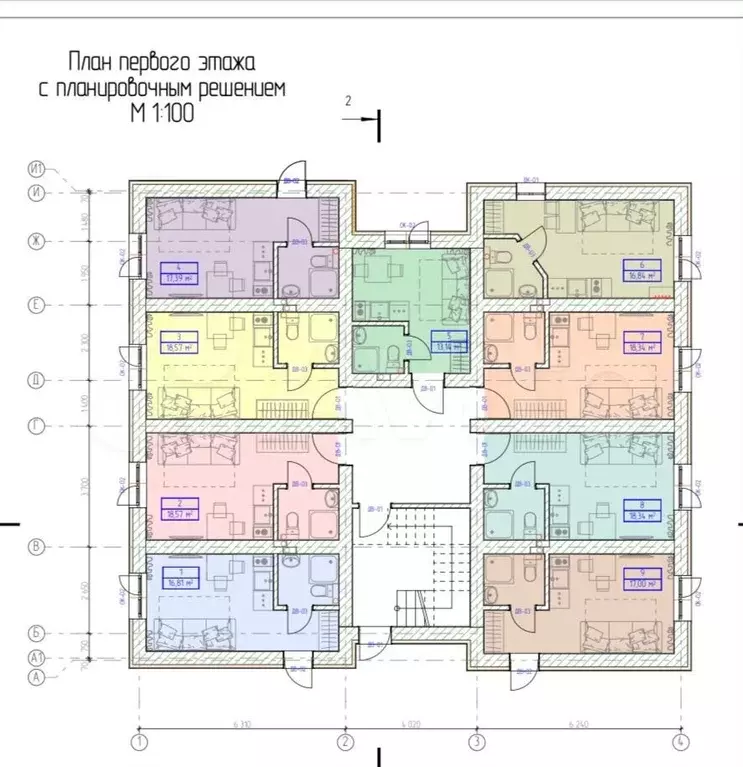 Апартаменты-студия, 18 м, 2/2 эт. - Фото 1