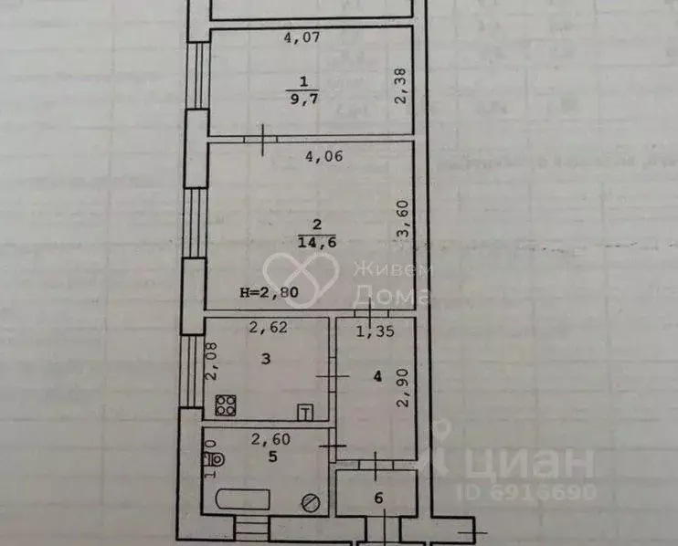 2-к кв. Волгоградская область, Волгоград ул. Карла Либкнехта, 64-2 ... - Фото 1