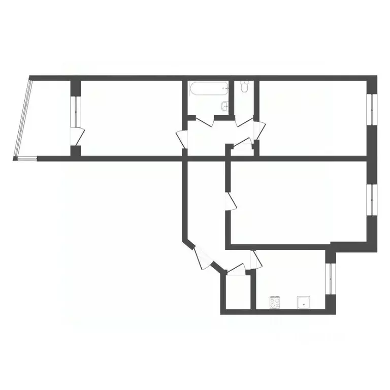 3-к кв. Тюменская область, Тюмень ул. Московский Тракт, 43 (66.8 м) - Фото 2