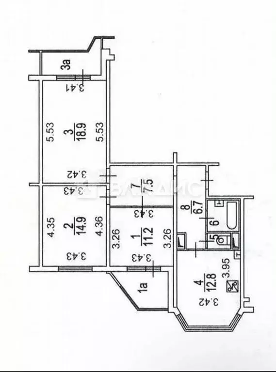 3-комнатная квартира: Москва, Ясный проезд, 12к2 (76 м) - Фото 1