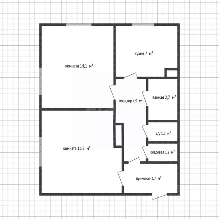 2-к кв. Адыгея, Майкоп Краснооктябрьская ул., 63 (51.7 м) - Фото 2