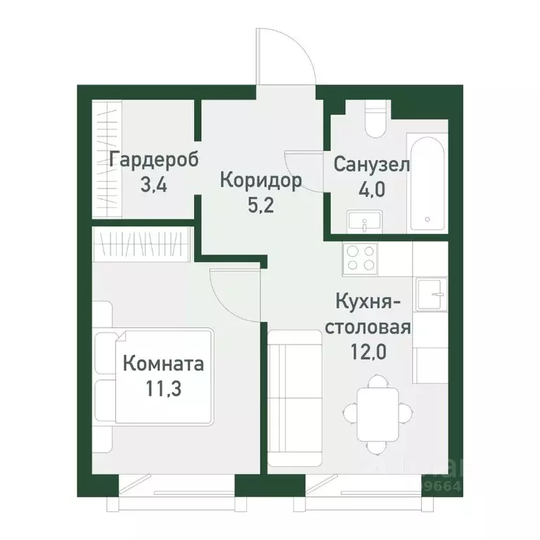 1-к кв. Челябинская область, Челябинский городской округ, пос. ... - Фото 0