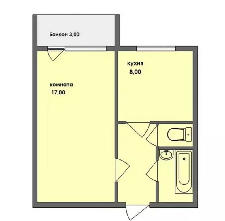 1-к кв. Челябинская область, Челябинск ул. Чичерина, 30 (34.4 м) - Фото 2