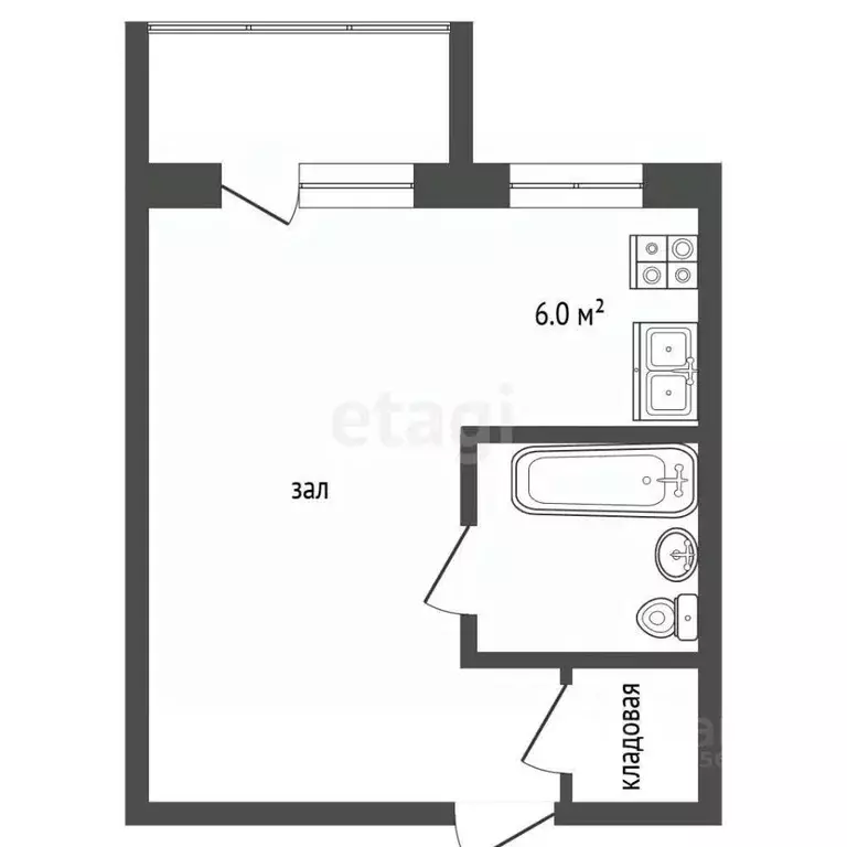 1-к кв. Татарстан, Альметьевск ул. Тельмана, 28А (31.0 м) - Фото 2
