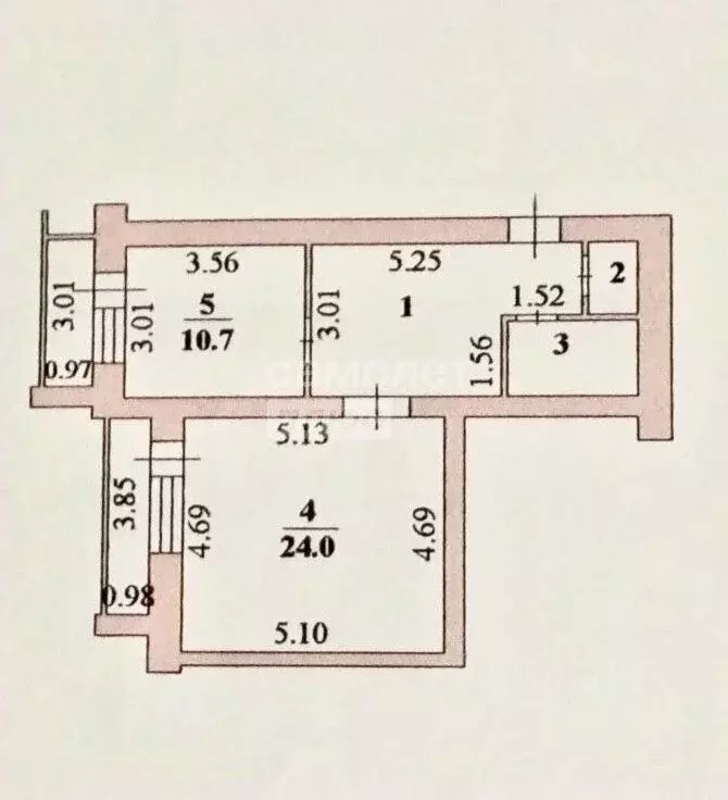 1-к кв. Липецкая область, Липецк Бородинская ул., 47А (53.1 м) - Фото 2