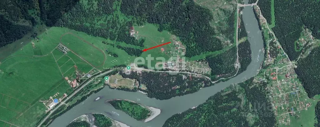 Участок в Алтай, Чемальский район, с. Турбаза Катунь  (12.0 сот.) - Фото 1