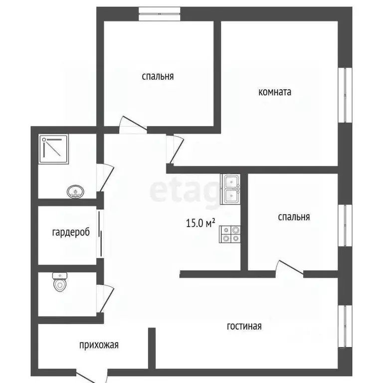 3-к кв. Крым, Ялта ул. Московская, 31 (87.0 м) - Фото 1