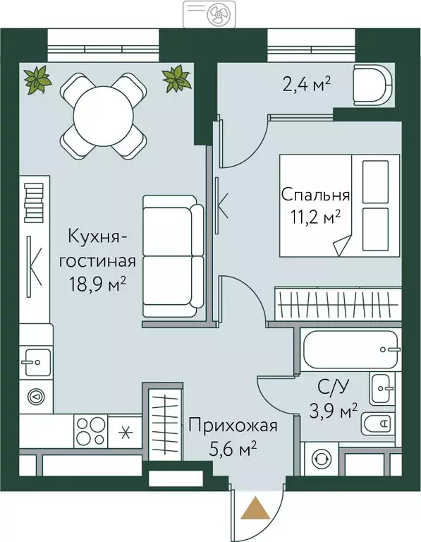 1-комнатная квартира: Волгоград, 221-й микрорайон (42 м) - Фото 0