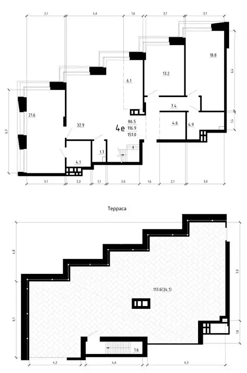 4-комнатная квартира: Пермь, улица Достоевского, 16 (151 м) - Фото 2