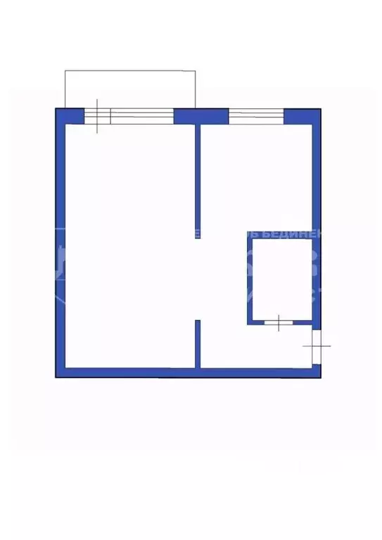 1-к кв. Кемеровская область, Юрга ул. Кирова, 27В (29.3 м) - Фото 1