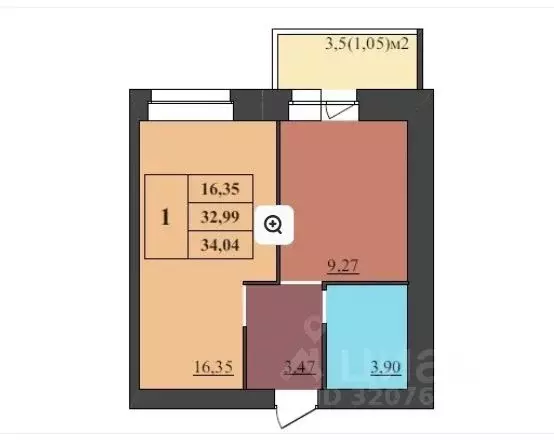 1-к кв. Ярославская область, Ярославль Ленинградский просп., 98/2 ... - Фото 2