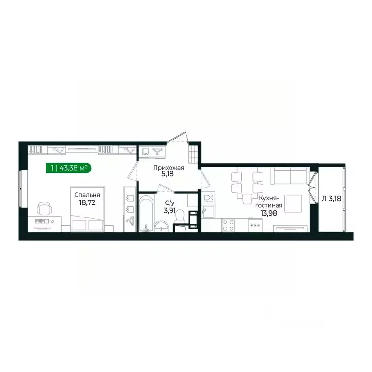 1-к кв. Ленинградская область, Сертолово Всеволожский район, ... - Фото 1