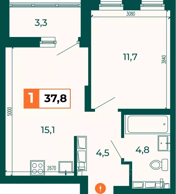 1-к кв. Свердловская область, Екатеринбург ВИЗ жилрайон, Квартал ... - Фото 1