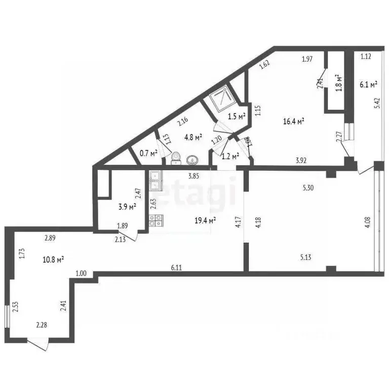 2-к кв. Крым, Ялта ул. Таврическая, 2Б (88.0 м) - Фото 1