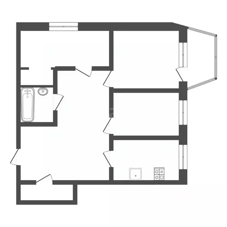 3-к кв. Тульская область, Тула ул. Хворостухина, 1 (80.0 м) - Фото 1