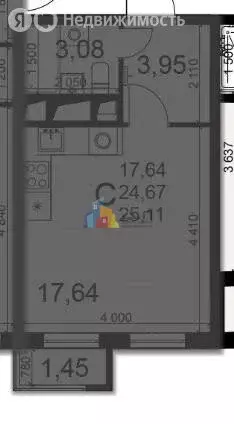 Квартира-студия: Тула, улица Фёдора Смирнова, 2к1 (25.11 м) - Фото 1