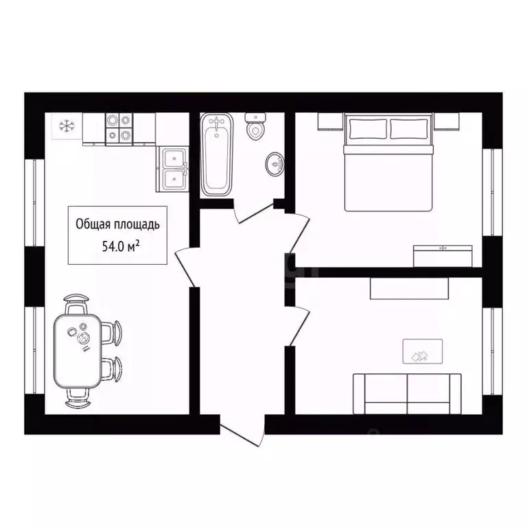 2-к кв. Алтай, Горно-Алтайск ул. Григория Чорос-Гуркина (54.0 м) - Фото 2