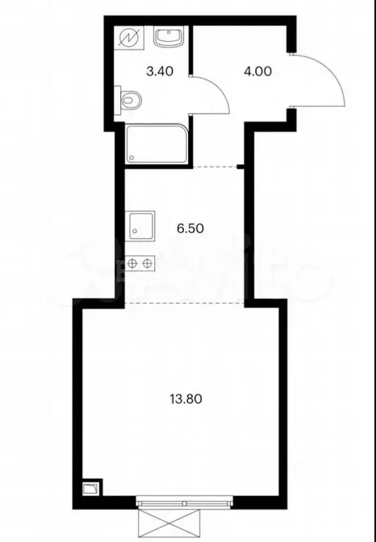 Квартира-студия, 27,7 м, 20/33 эт. - Фото 0