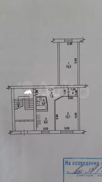 2-к. квартира, 43 м, 1/5 эт. - Фото 0