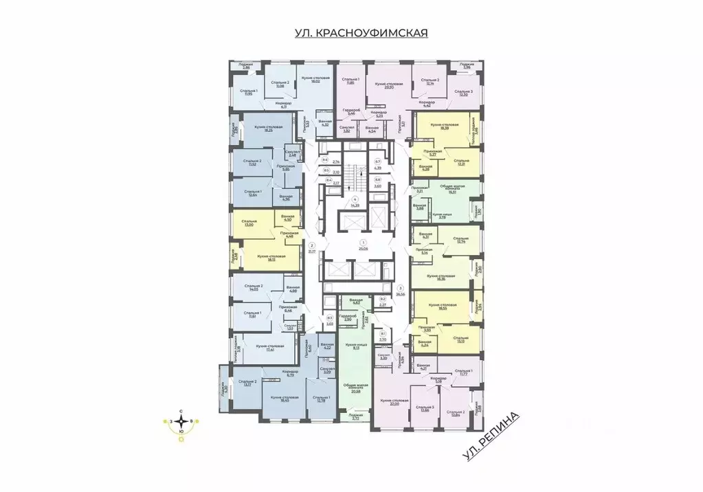 3-к кв. Свердловская область, Екатеринбург пер. Ударников, 33 (88.76 ... - Фото 2