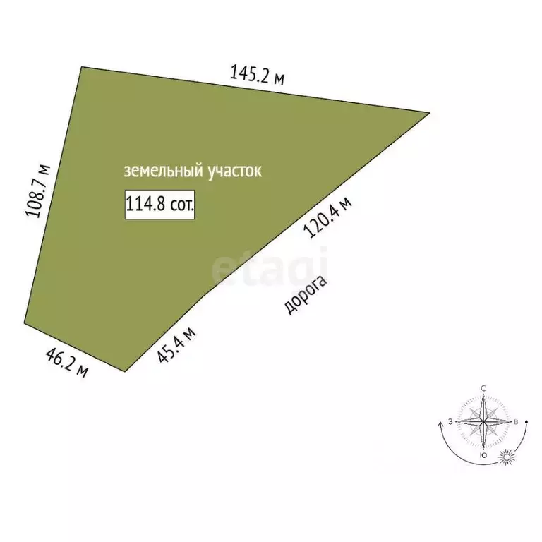 Участок в Крым, Щелкино Ленинский район, 1-й мкр,  (114.78 сот.) - Фото 2