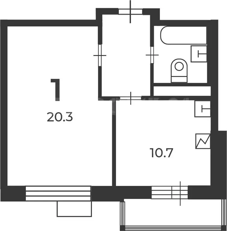 1-комнатная квартира: Москва, Феодосийская улица, 5 (39.9 м) - Фото 1