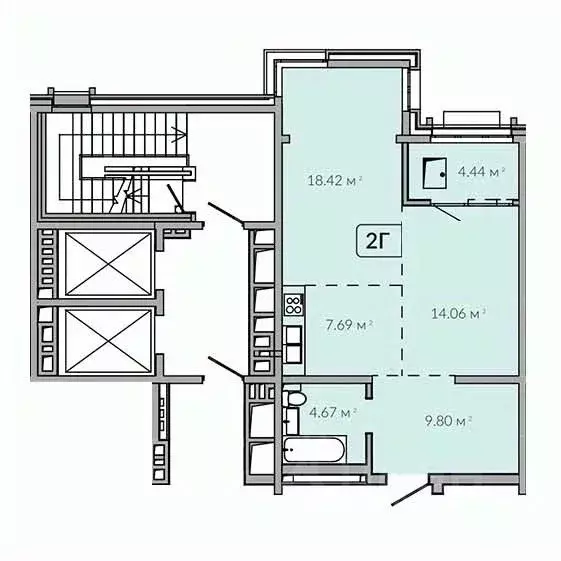 2-к кв. Иркутская область, Иркутск Байкальская ул., 91 (59.05 м) - Фото 0