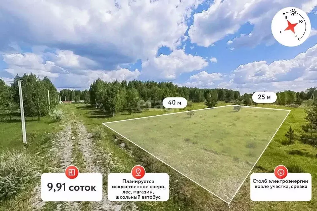 Участок в Тюменская область, Нижнетавдинский район, д. Штакульская  ... - Фото 0